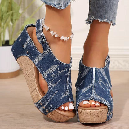 Anika Women's Cork Wedge Sandals
