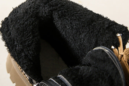 Women's Round Toe Boots Side Zipper