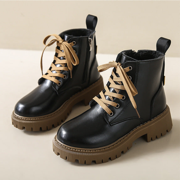 Women's Ankle Boots Side Zip Lace Up