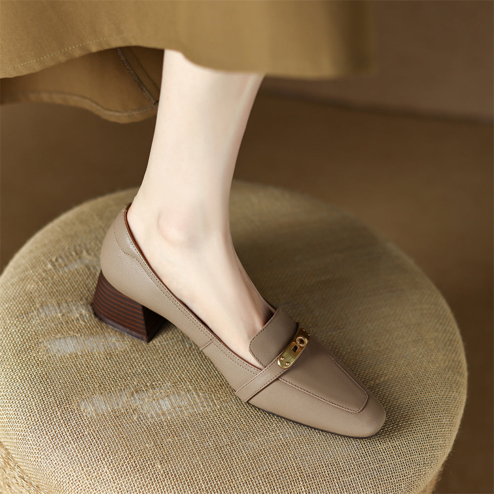 Aveline Genuine Leather Heels Caliboot