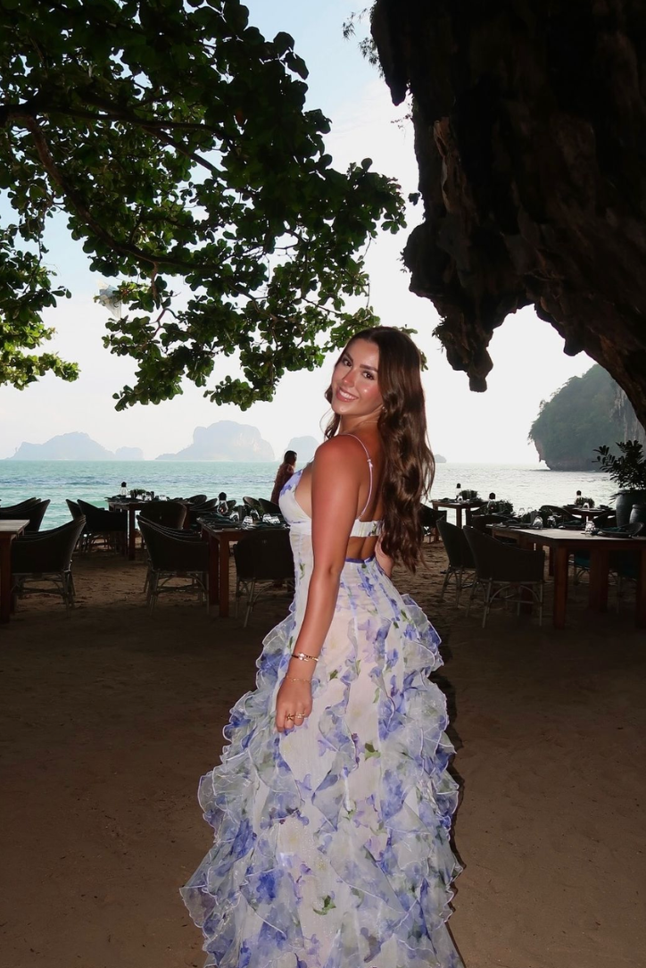 Beautiful Floral Off Shoulder Maxi Dress