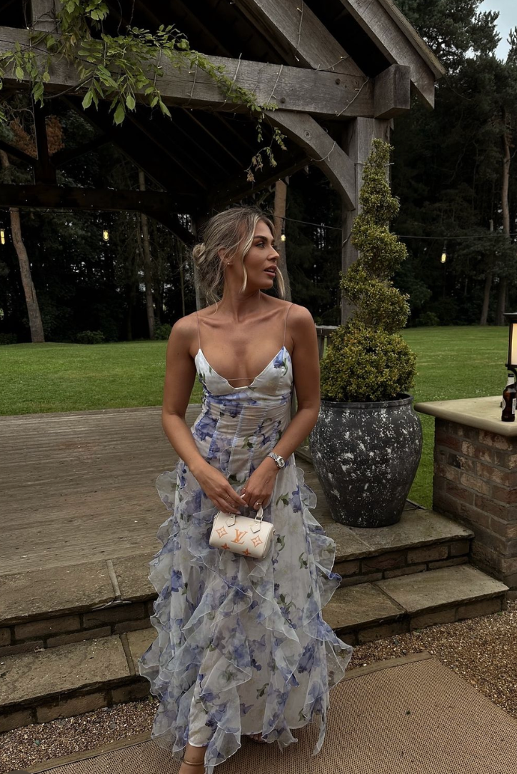 Beautiful Floral Off Shoulder Maxi Dress
