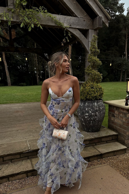 Women's Lace Floral Maxi Dress Garden Wedding Guest