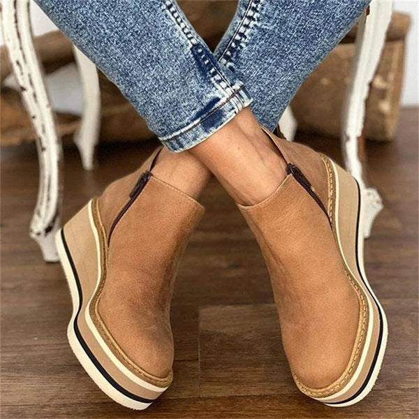 Women's Low Ankle Boots Leather Spring Summer - VibreMode