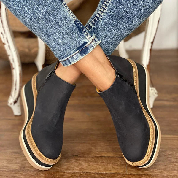 Women's Low Ankle Boots Leather Spring Summer