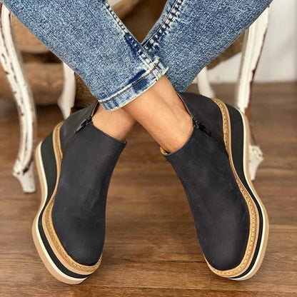 Women's Low Ankle Boots Leather Spring Summer