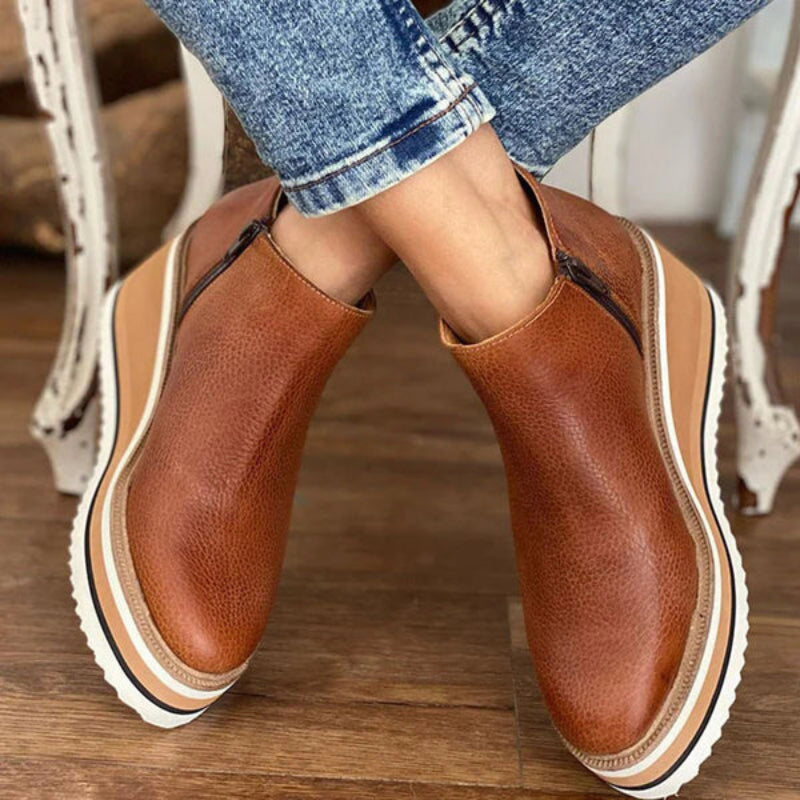 Comfortable Daily Low Heel Ankle Boots