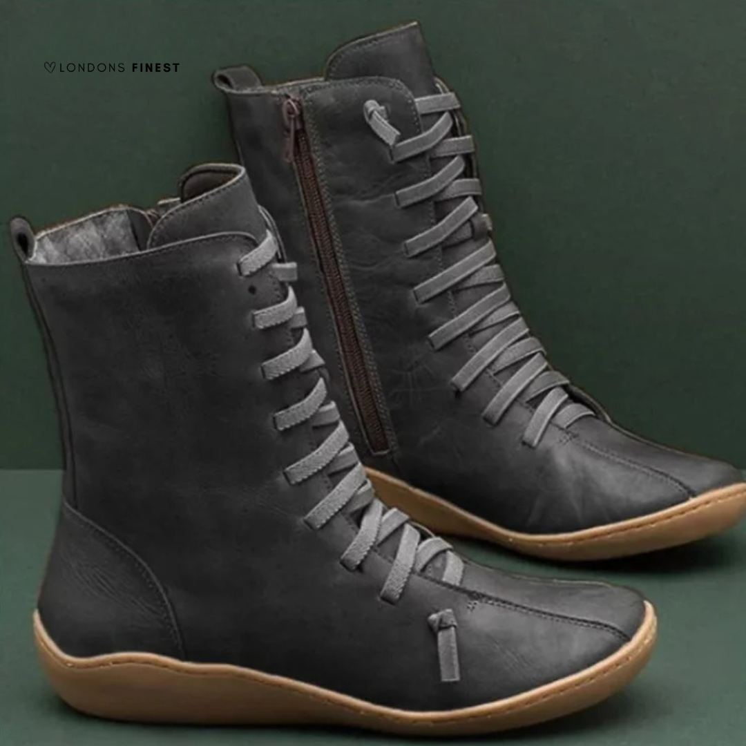 Women's Lace Up Side Zip Boots