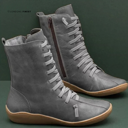 Women's Lace Up Side Zip Boots