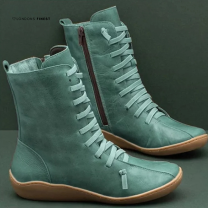 Women's Lace Up Side Zip Boots