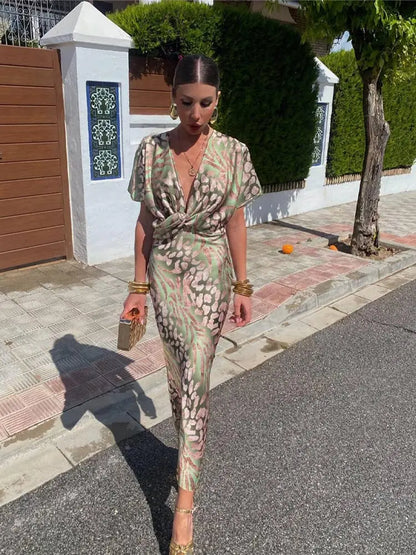 Women's Short Sleeve Printed Summer Dress