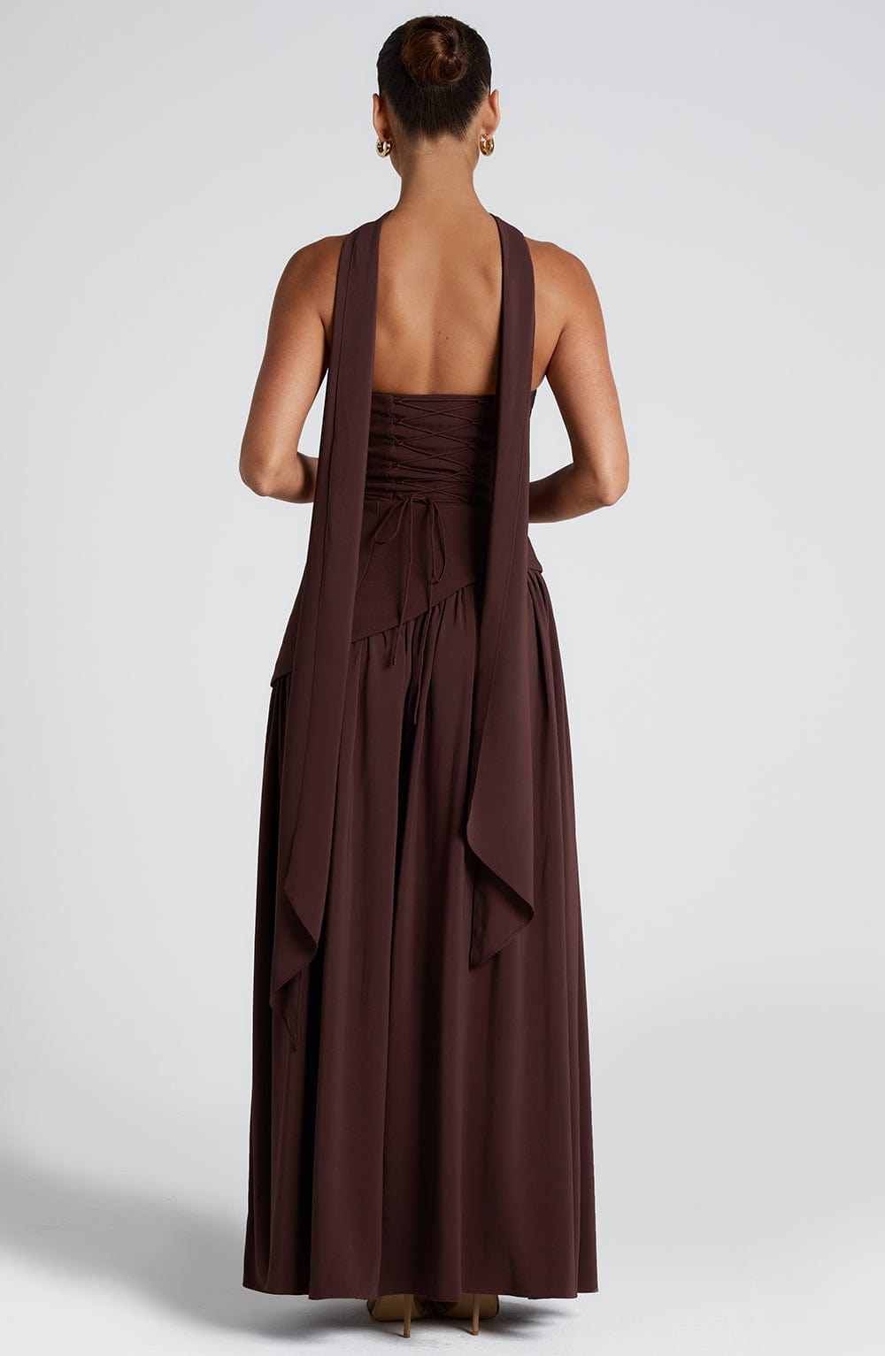 Elegant Strapless Slit Maxi Evening Gown