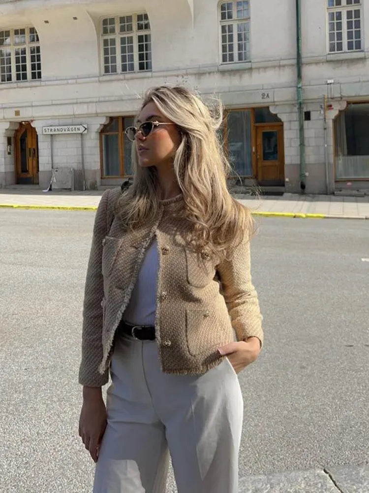 New York Style Ladies Spring Buttons Coat