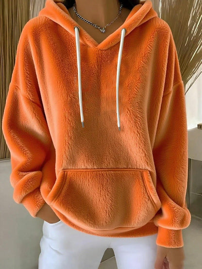 Women's Fleece Hoodie Pullover Kangaroo Pocket - VibreMode