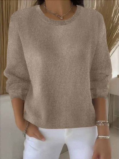 Women's Crewneck Sweater Long Sleeve Knit
