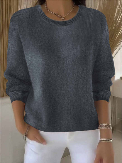 Women's Crewneck Sweater Long Sleeve Knit