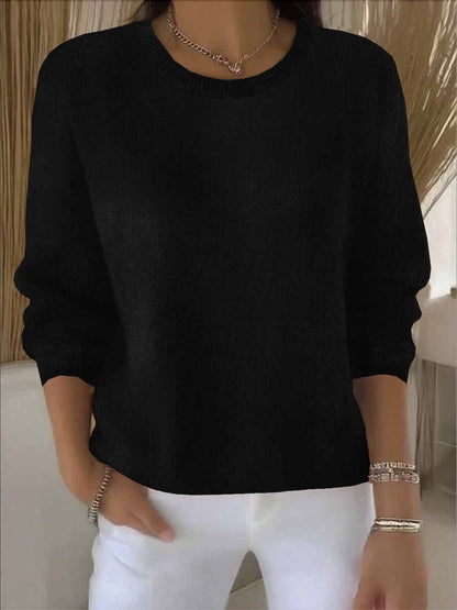 Women's Crewneck Sweater Long Sleeve Knit