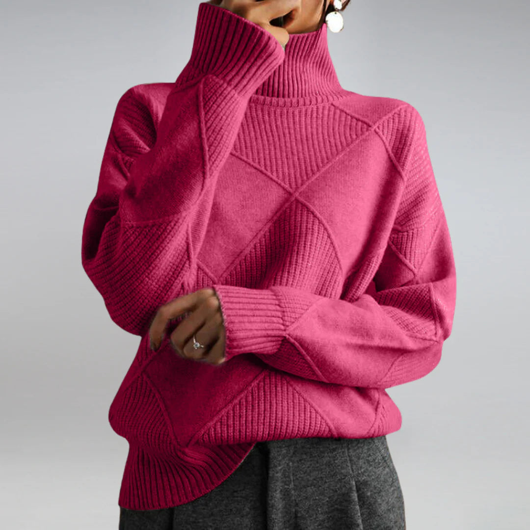 Women's Wool Turtleneck Sweater Warm Classic