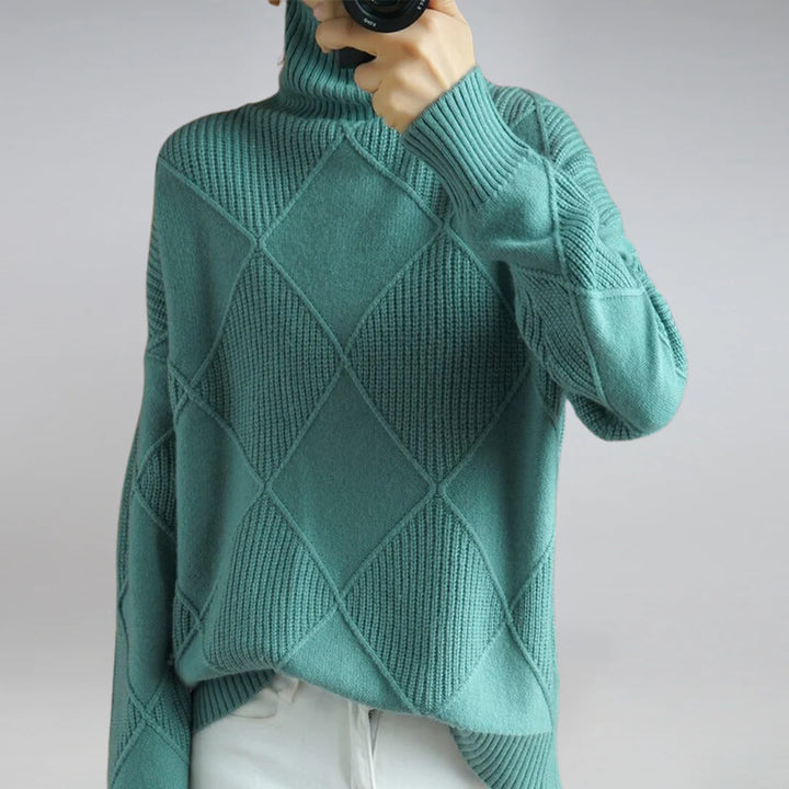 Women's Wool Turtleneck Sweater Warm Classic