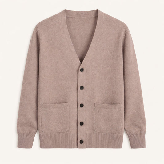 Men's 100% Cashmere Cardigan - VibreMode