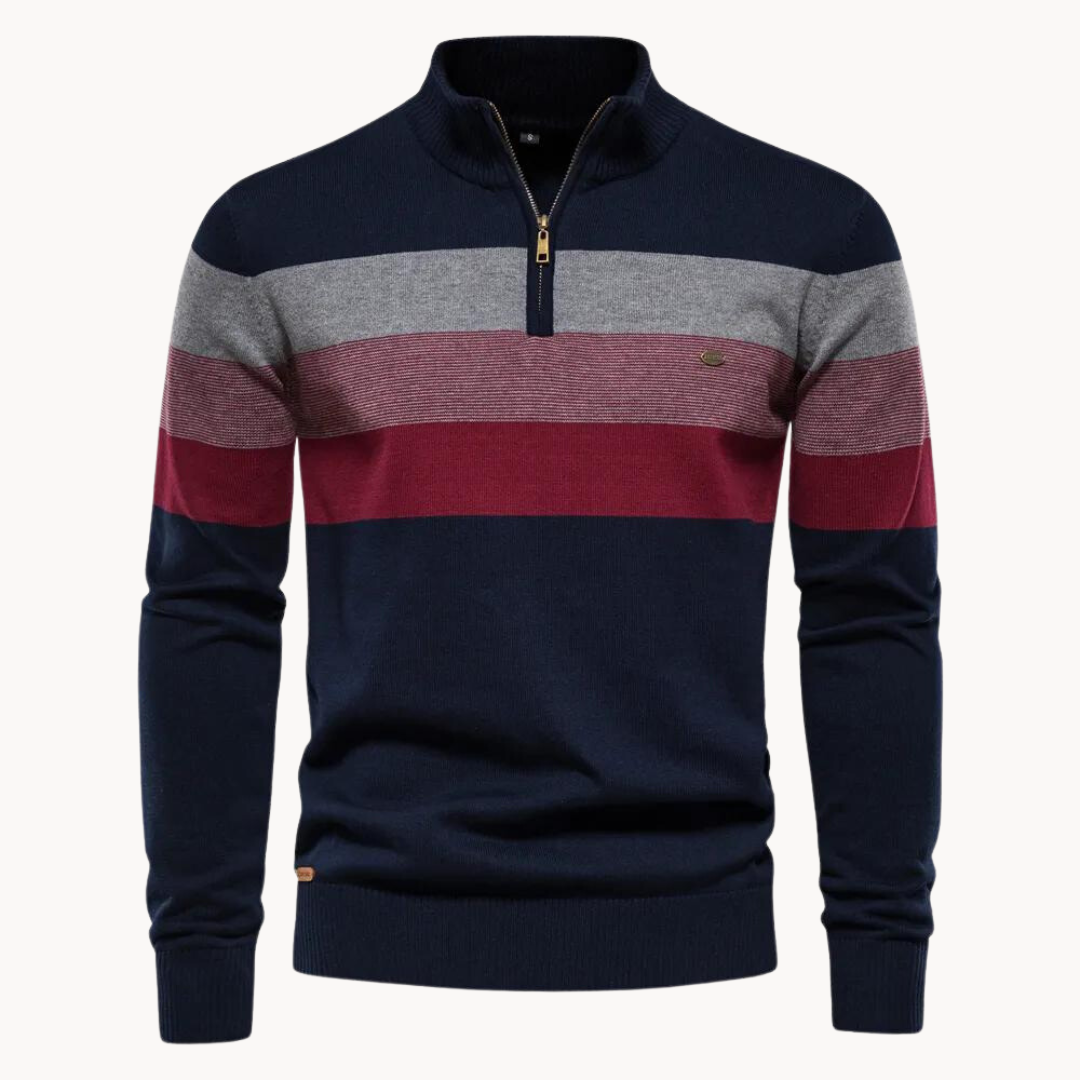 Women's Half-Zip Sweater Comfortable Fit - VibreMode