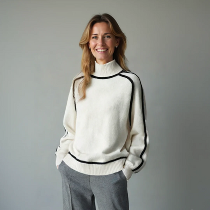 Women's Turtleneck Sweater Modern Knit - VibreMode
