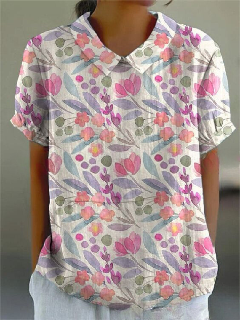 Women's Floral Blouse Vintage Print