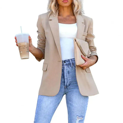 Women's Cotton Blazer Lightweight Beige