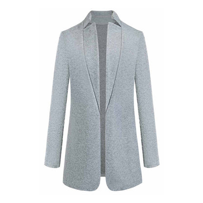 Women's Wool Trench Coat Long Stand Collar Warm Beige