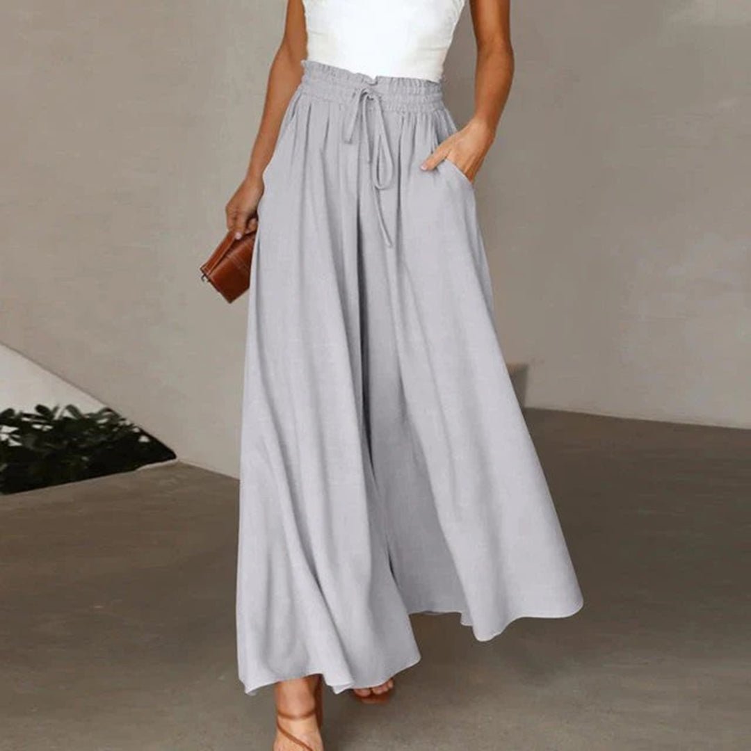Women's Smocked High Waist Wide Leg Pants
