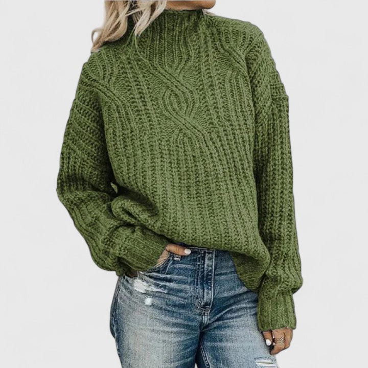 Elegant Crew Neck Sweater - VibreMode