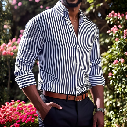 Cotton Striped Dress Shirt