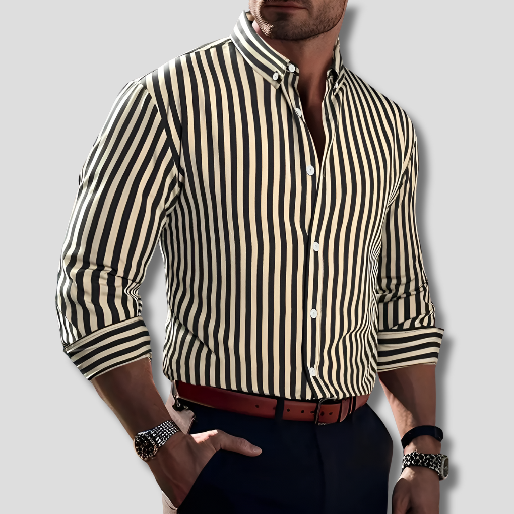 Cotton Striped Dress Shirt