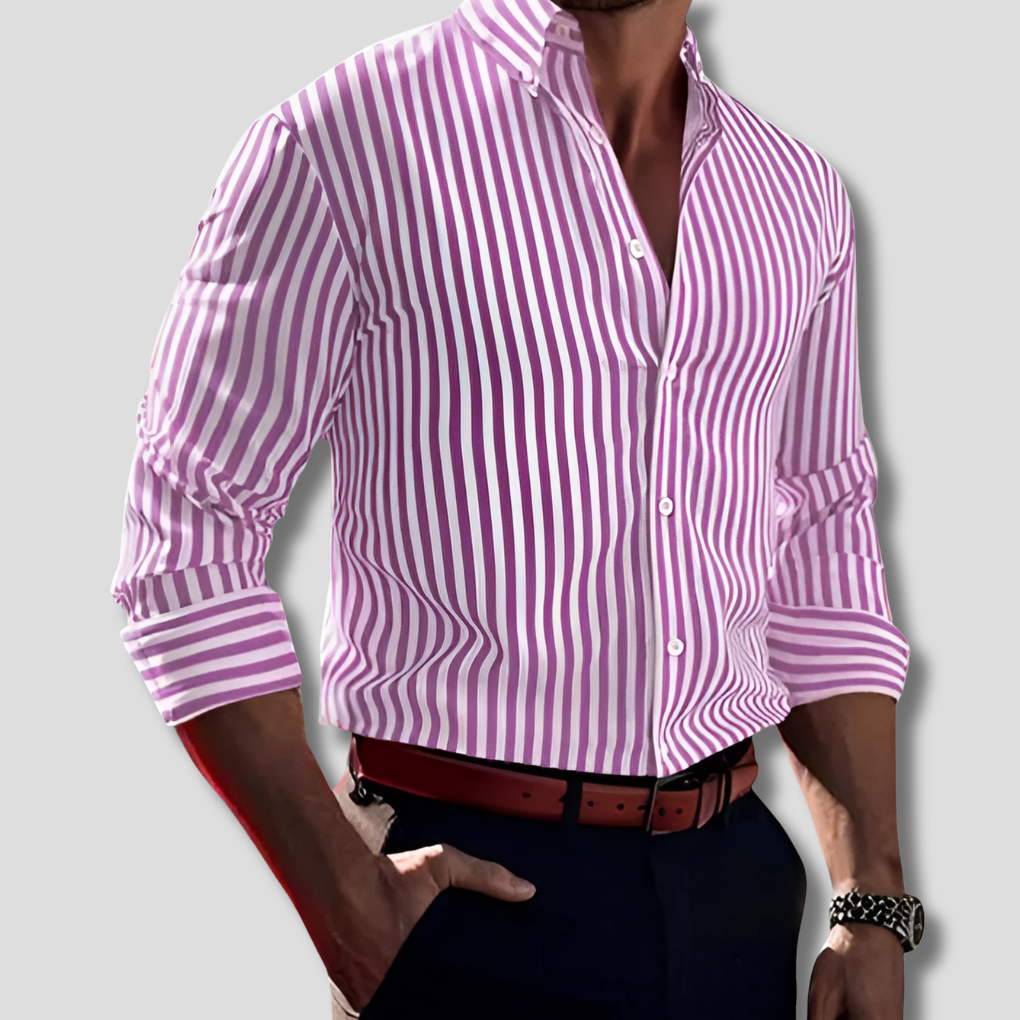 Cotton Striped Dress Shirt