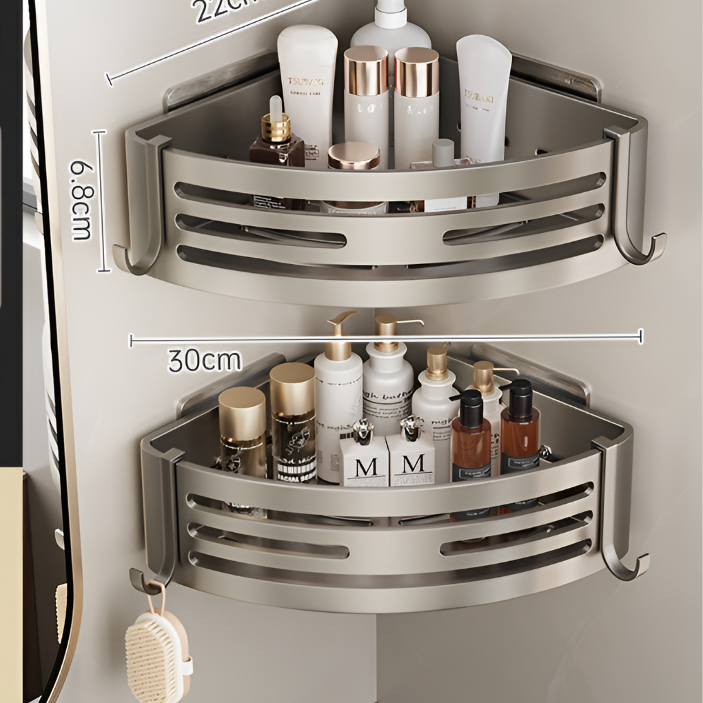 Two Tier Corner Shower Caddy Adhesive - VibreMode