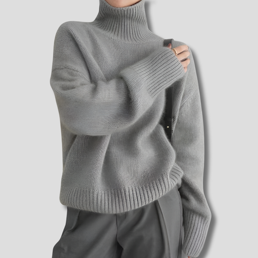 Women's Thick Wool Winter Sweater High Collar - VibreMode