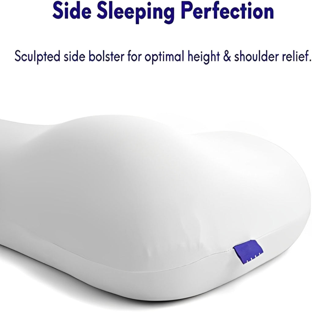 Contour Memory Foam Travel Pillow For Side Sleepers - VibreMode