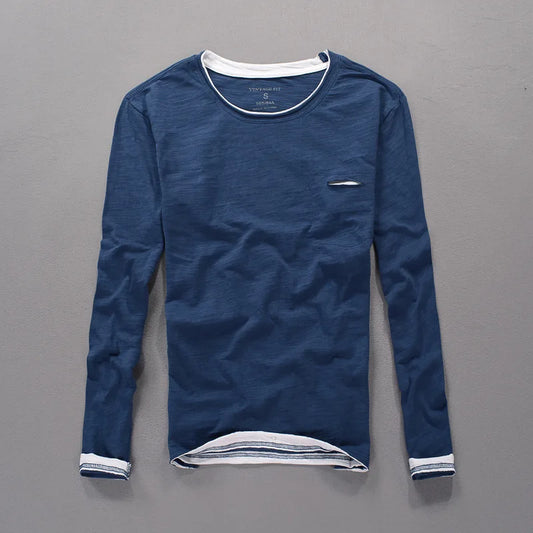 Men's Cotton Henley Shirt - VibreMode