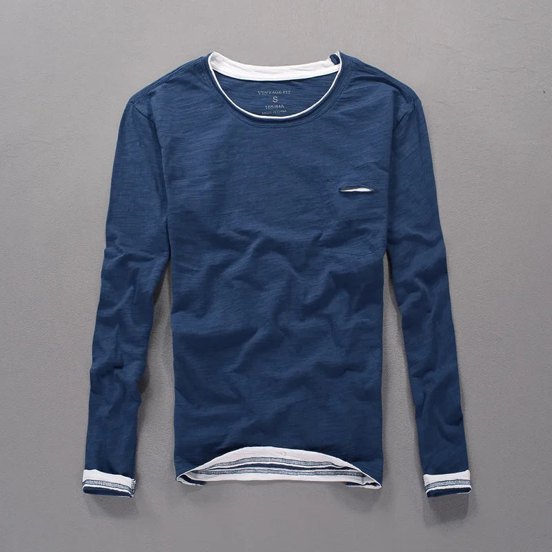 Maverick Men's Cotton Long Sleeve Shirt - VibreMode