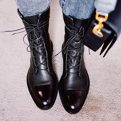 Zip-Up Ankle High Boots