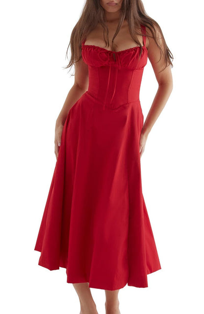 Women's Floral Print Spring Party Dress