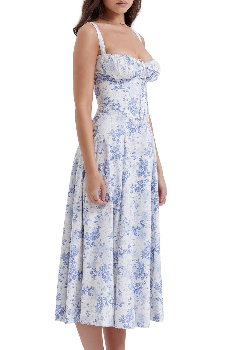 Women's Floral Print Spring Party Dress