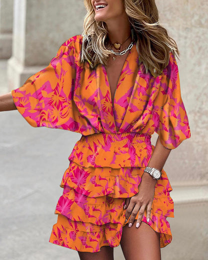 Chic Floral Wrap Dress