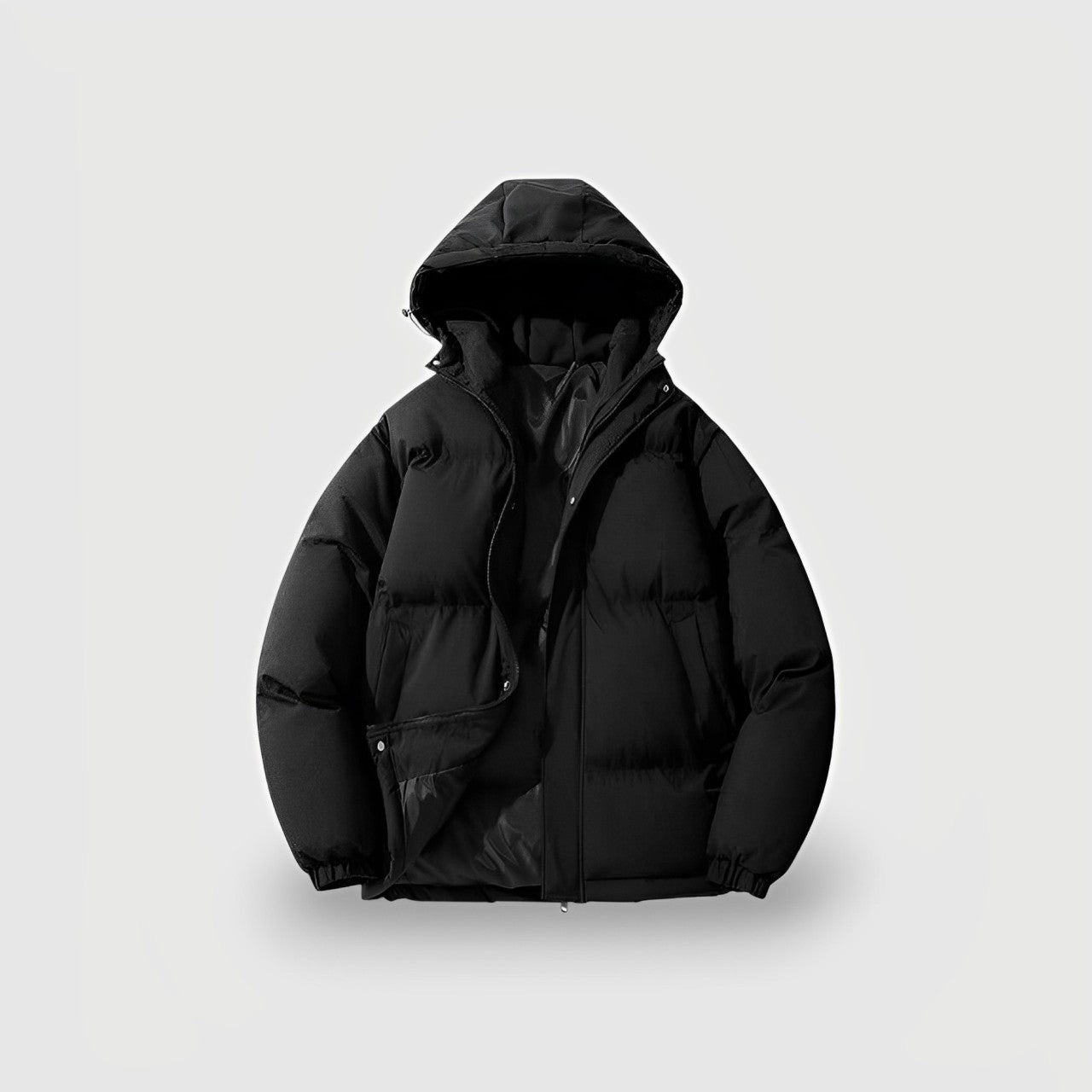 Women's Insulated Puffer Parka Jacket Quilted Waterproof Black