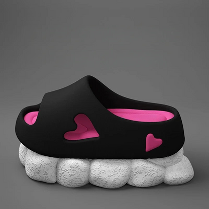 Women's Heart Cutout Slippers