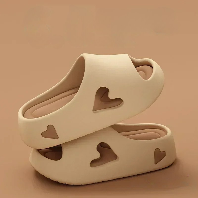 Women's Heart Cutout Slippers