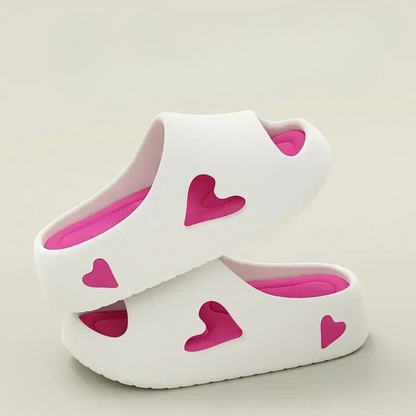 Heavenly Soft Heart Shaped Flip Flops