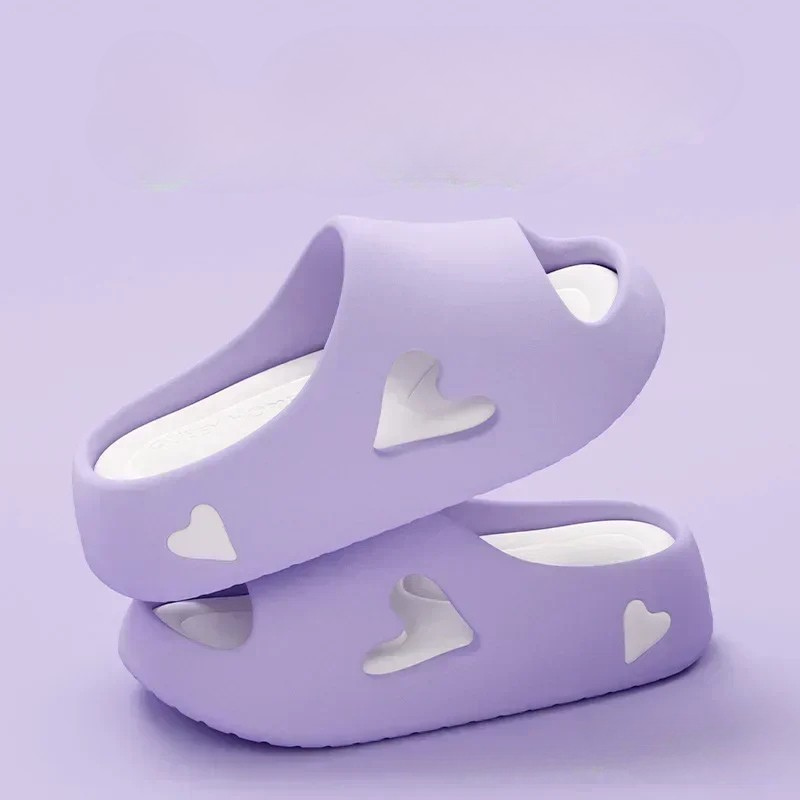 Women's Heart Cutout Slippers