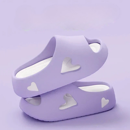Women's Heart Cutout Slippers