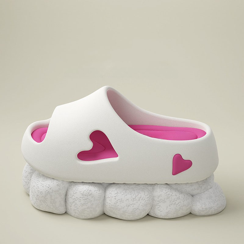 Women's Heart Cutout Slippers